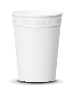 nachhaltige mehrwegbecher weiß 0,25l