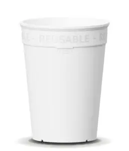 nachhaltiger mehrwegbecher weiß 0,25l
