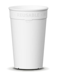nachhaltige mehrwegbecher weiß 0,3l