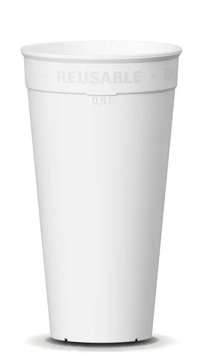 nachhaltige mehrwegbecher weiß 0,5l