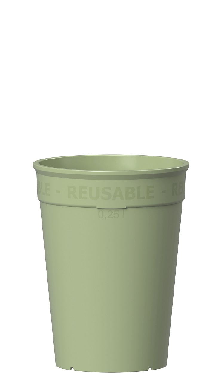 nachhaltiger Kaffeebecher grün 0,25l