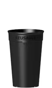 nachhaltiger Mehrwegbecher schwarz 0,3l