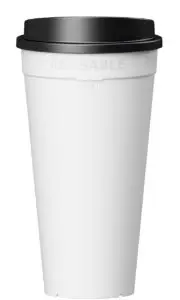 Kaffeebecher 0,5L weiß mit Deckel