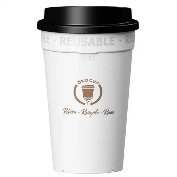 Ökocup weiß mit Branding